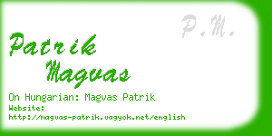 patrik magvas business card
